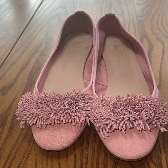 Sesto Meucci Pink Suede Loafers with Fringe size 8M - Picture 3 of 9